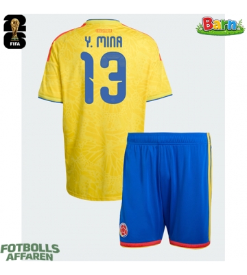 Colombia Yerry Mina #13 Hemmaställ Barn VM 2026 Kortärmad (+ Korta byxor)
